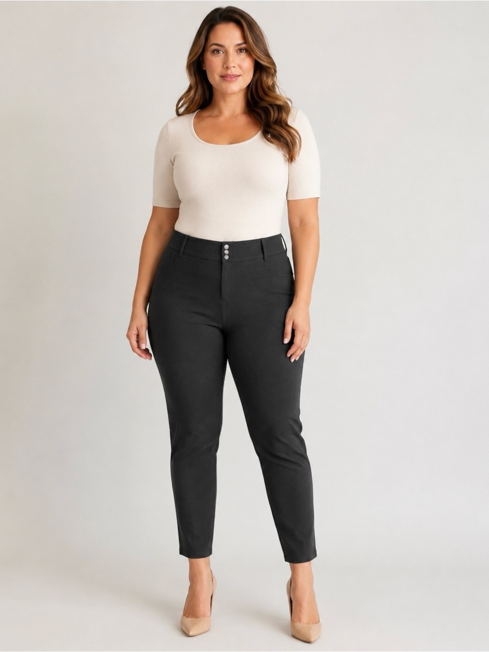 Avenue Women’s Black Stretch Ankle Pants Size 24 Tall